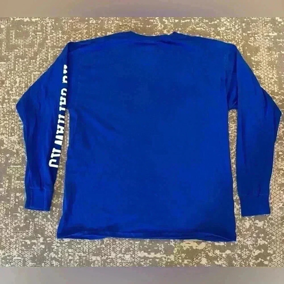 Kansas Jayhawks Russell Long Sleeve Shirt Size Large color Blue - Picture 5 of 5